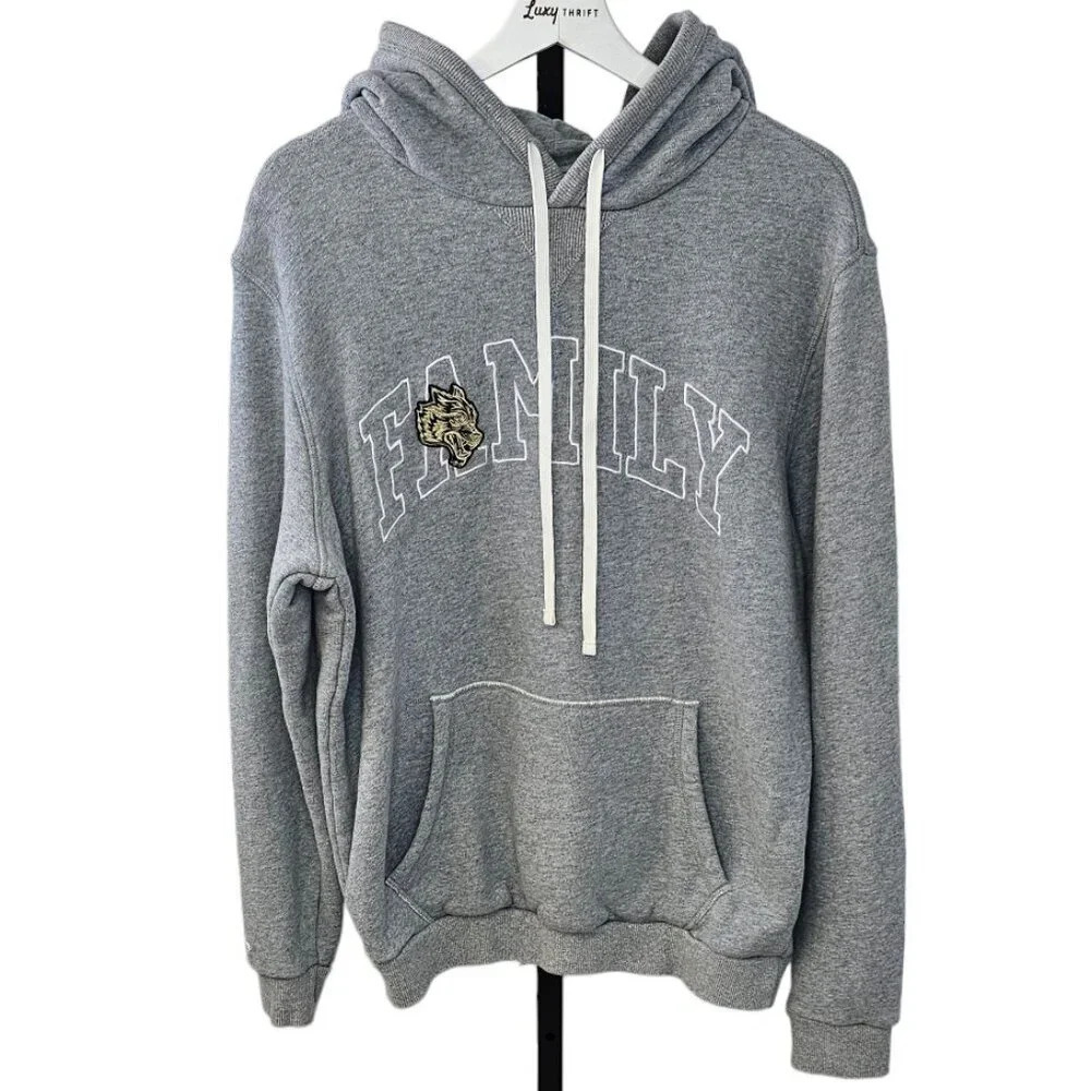 Darc Sport  Mens Family Forever Wolf Pullover Hoodie Size Small Gray